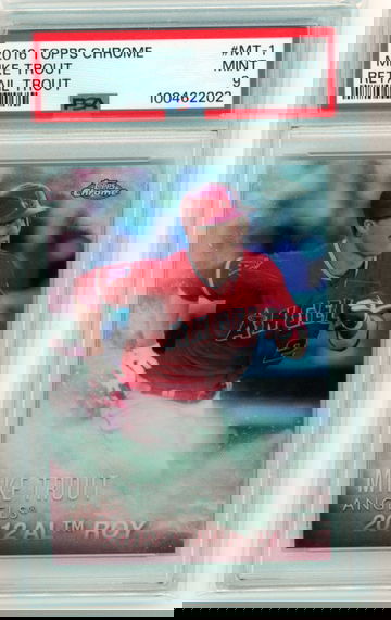 2016 Topps Chrome #MT-1 Mike Trout Retail PSA-9 MINT!