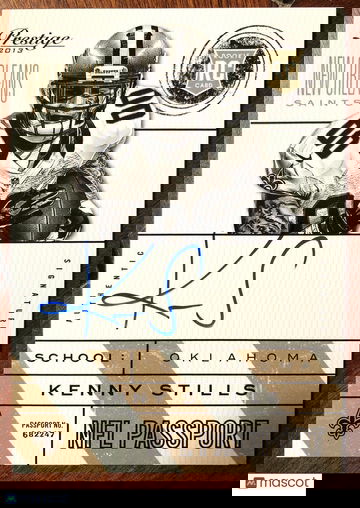 Kenny Stills 2013 Prestige NFL Passport Signature Auto #35 Rookie RC N.O. Saints