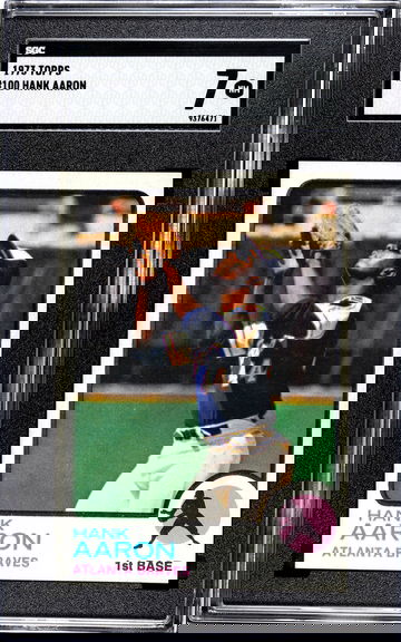 1973 Topps #100 HANK AARON BRAVES Outfield Near Mint HOF