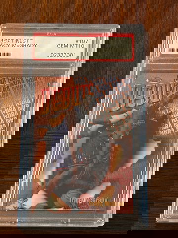 1997 Topps Finest Debuts Tracy McGrady HOF RC PSA 10 Toronto Raptors