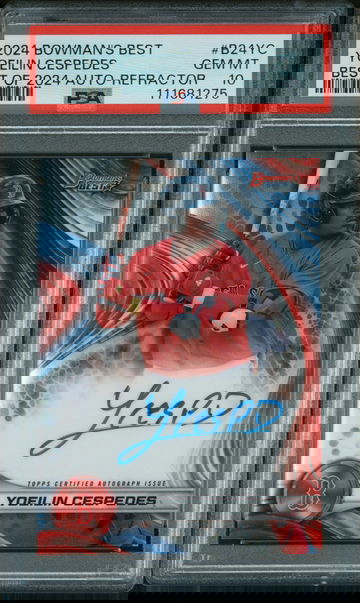 2024 Bowman's Best Best of 2024 Autographs Refractor Yoeilin Cespedes #B24YC PSA 10