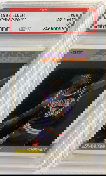 1987 Fleer Ed Pinckney PSA 8