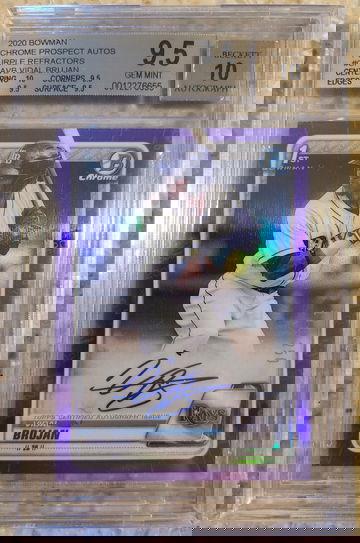 2020 Vidal Brujan Bowman Chrome Auto /250 Purple