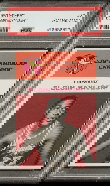 1961 Fleer #3 Elgin Baylor PSA Authentic BEAUTIFUL!! HOF! SHARP CORNERS! RC!!