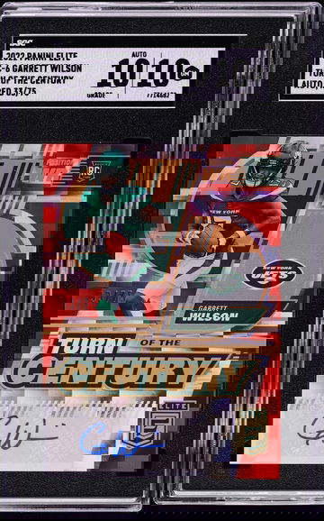 2023 Panini Elite Garrett Wilson Turn of the Century Auto Red SGC 10