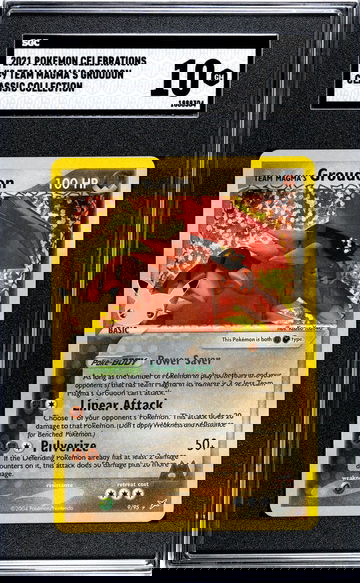 2021 Pokémon Sword & Shield Celebrations Classic Collection Groudon #9/95 SGC 10