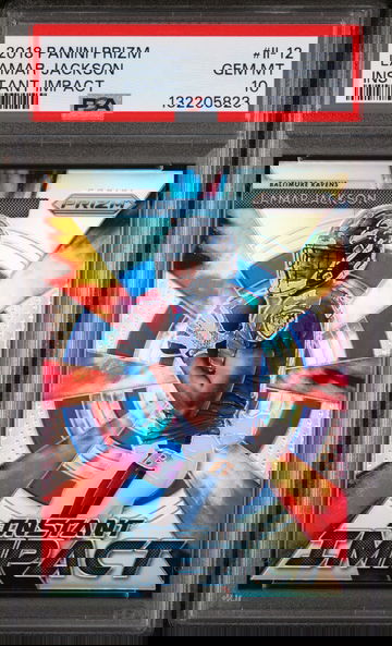 2018 Panini Prizm Instant Impact Silver Prizm Lamar Jackson #12 PSA 10