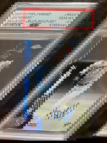 Luis Robert 2020 Topps Chrome Blue Wave Auto Autograph /150 PSA 10 Gem Mint