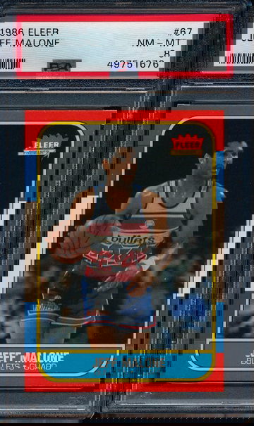 1986 Fleer Jeff Malone PSA 8 NM-MT