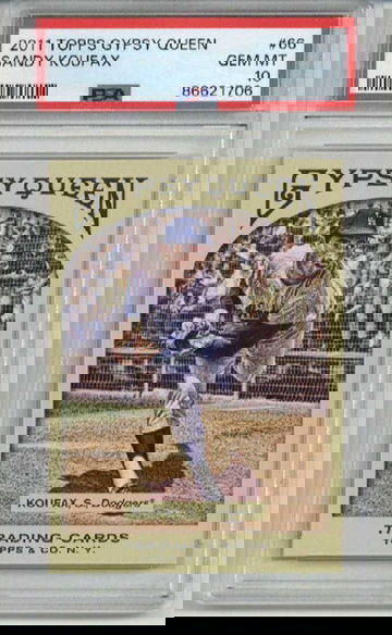 2011 TOPPS GYPSY QUEEN #66 SANDY KOUFAX CARD DODGERS PSA 10 LOW POP