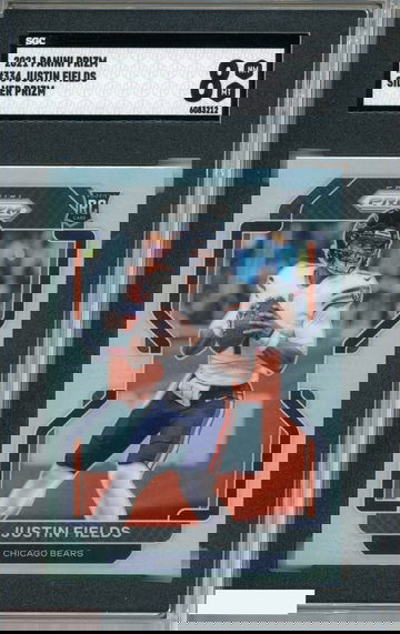 2021 PANINI PRIZM JUSTIN FIELDS #334 SILVER PRIZM ROOKIE RC SGC 8 NM-MT