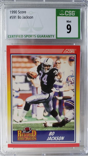 1990 Score Record Breakers Bo Jackson #591 CSG 9
