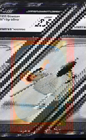 1955 BOWMAN YOGI BERRA #168 CGC 2.5 BS.C1.42