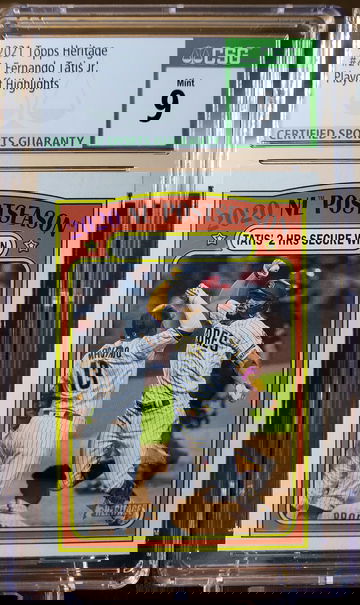 2021 Topps Heritage Fernando Tatis Jr #21 CSG Mint 9 San Diego Padres