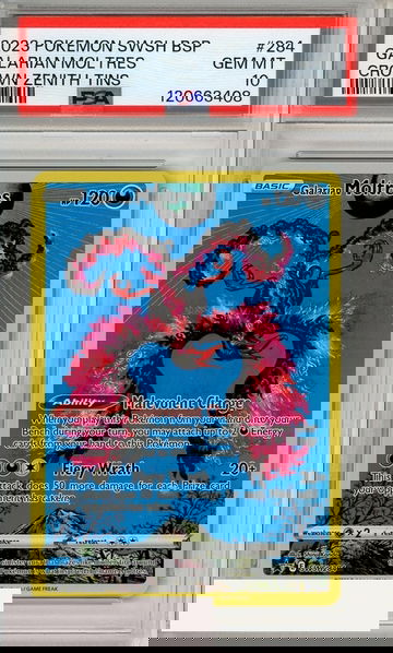 2023 POKEMON SWSH BSP GALARIAN MOLTRES #284 CROWN ZENITH TN PSA 10