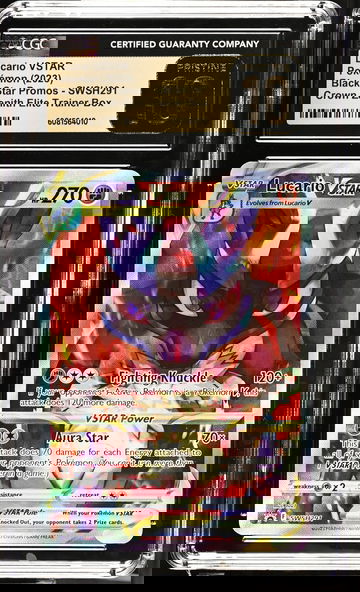 2023 Pokemon Black Star Promos Crown Zenith Lucario VSTAR #SWSH291 CGC 10