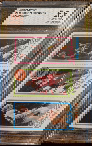 1980 Topps Larry Bird Magic Johnson Julius Erving RC BVG 5.5