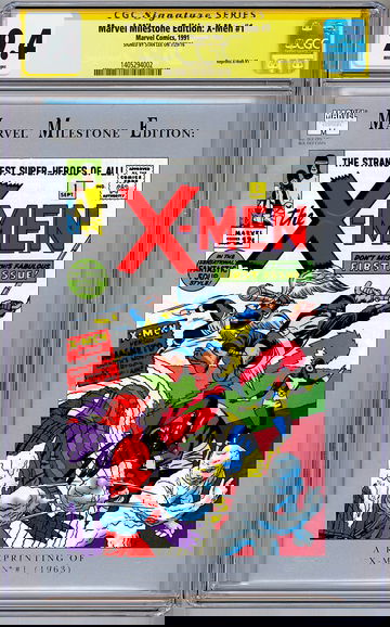 X-MEN #1 CGC-SS 9.4 *SIGNED STAN LEE X-MEN CREATOR* MARVEL MILESTONE ED REP 1991