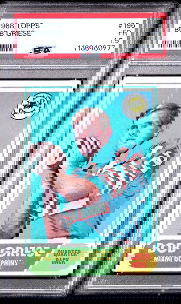 1968 Topps Football Bob Griese #196 RC PSA 1.5