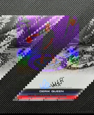 Derik Queen 2025-26 Topps Chrome Autograph Issue Rookie RC Purple Refractor #60/75