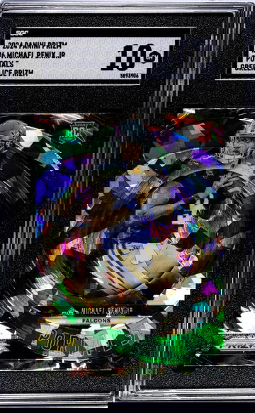 2024 Panini Prizm #6 Michael Penix Jr. Portals Green Ice Prizm SGC 10