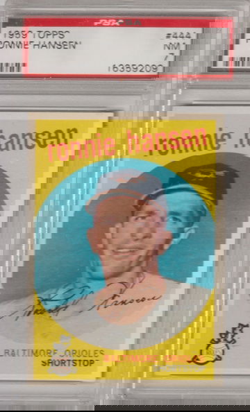 1959 Topps #444 Ron Hansen (Rookie Card) PSA 7 (Near Mint)