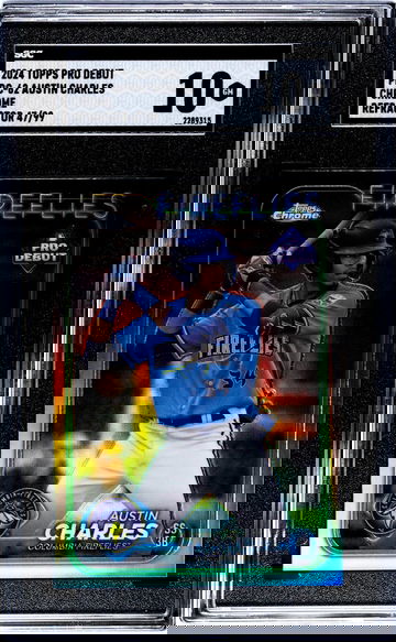 2024 Topps Pro Debut #PDC-62 Austin Charles Chrome Refractor /99 SGC 10