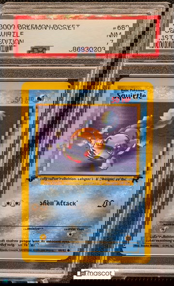 2000 Pokemon Rocket Squirtle #68 1st Edition PSA 7