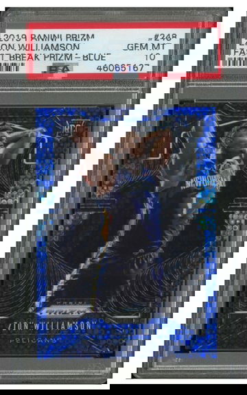 2019 Panini Prizm Zion Williamson Fast Break Blue /175