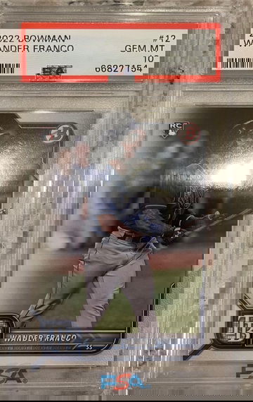 2022 Bowman #12 Wander Franco RC Rookie PSA 10 Gem Mint Tampa Bay Rays. 