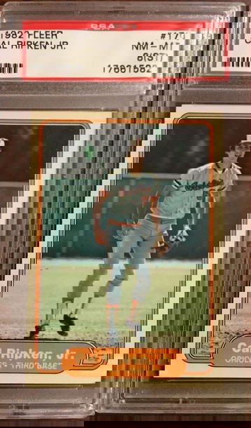 1982 Fleer # 179 Cal Ripken PSA 8 (st)