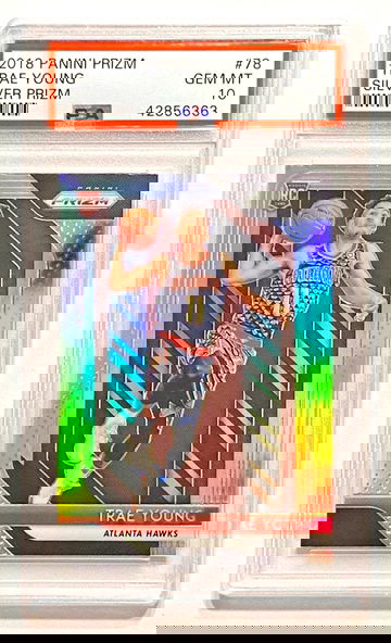 2018-19 Panini Prizm Trae Young #78 Silver Prizm Rookie PSA 10 Gem Mint