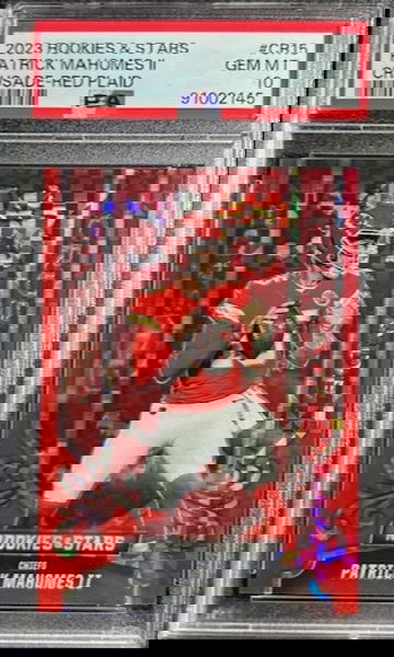 2023 Panini Rookies & Stars Patrick Mahomes II Crusade Red Plaid PSA 10 GEM MINT