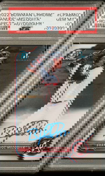 2022 Bowman Chrome Brandol Mezquita Bowman 1st Prospect Auto PSA 10 #CPABMQ