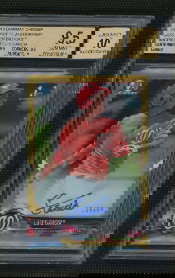 Luis Garcia 2018 Bowman Chrome Prospect Auto Gold Refractor
