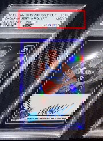 2019-20 Donruss Optic Purple Nickeil-Alexander Walker On Card Auto #184 PSA 9