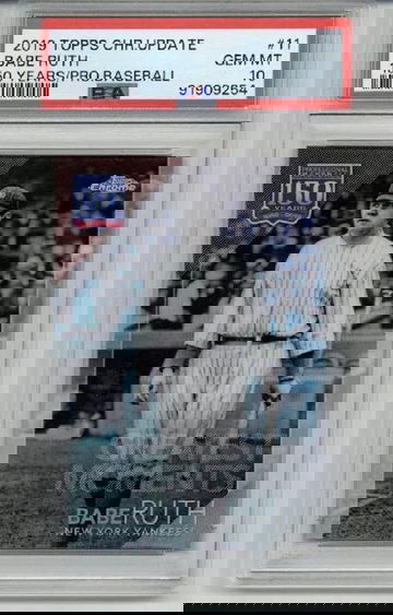 2019 TOPPS CHROME UPDATE 150 YEARS PRO BASEBALL BABE RUTH YANKEES PSA 10 LOW POP