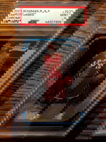 2003 Bowman Chrome Rookies and Stars #123 LeBron James PSA 9 Mint