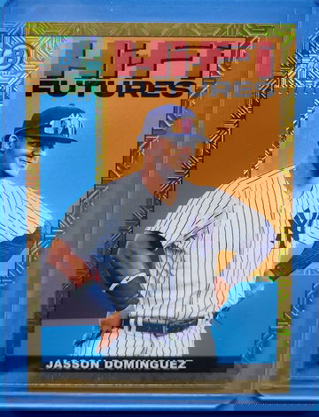 2022 Bowman Chrome Mega Box Jasson Dominguez Gold Mojo Refractor 17/50 Yankees