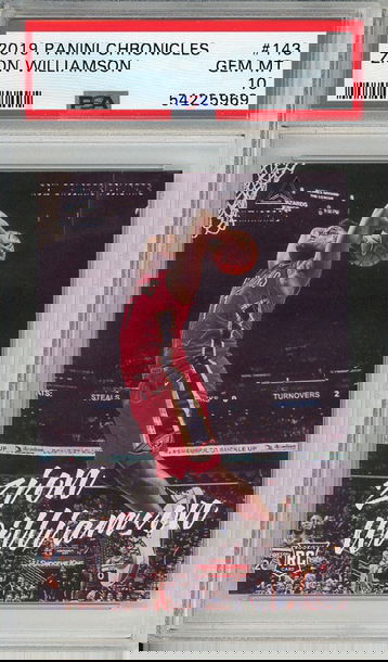 Zion Williamson 2019-20 Panini Chronicles Luminance #143 PSA 10 Gem Mint Rookie RC! 5969