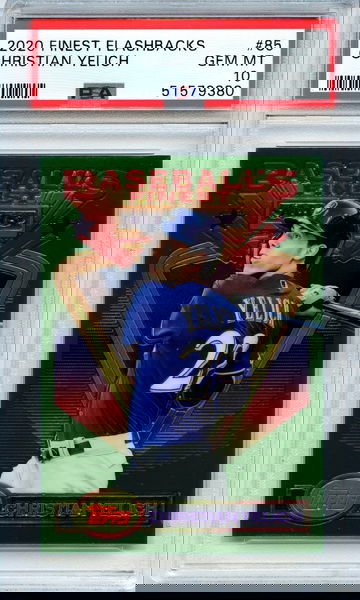 Christian Yelich 2020 Topps Finest Flashbacks PSA 10