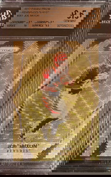 2017 Panini Prizm Joe Mixon Gold Vinyl /5 BGS 9.5 POP 1 Highest Graded Copy BGS or PSA!