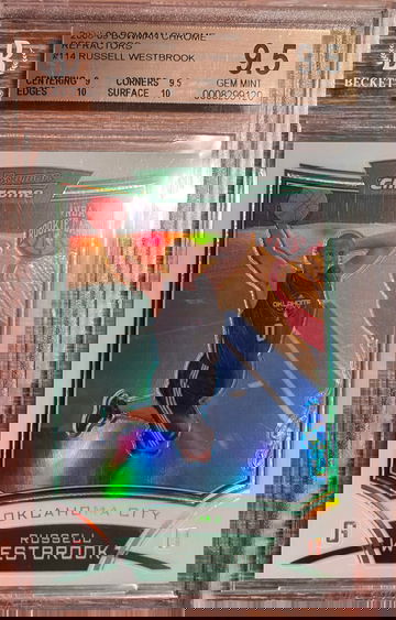 2008 Bowman Chrome Refractor BGS 9.5 Russell Westbrook #392/499