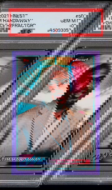 2021 Topps Finest Purple Refractor Tim Hardaway #50 /250 PSA 10