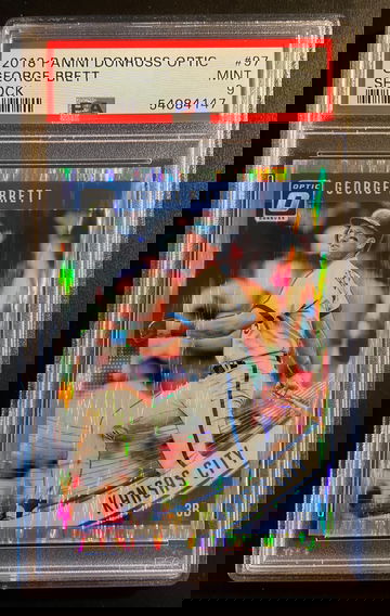 2018 Panini Donruss Optic George Brett SHOCK PSA 9 MINT