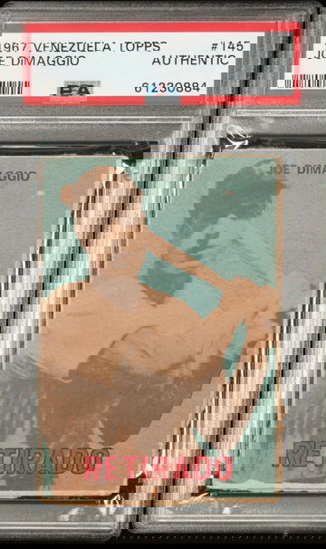 1967 Venezuela Baseball #145 Joe Dimaggio PSA A