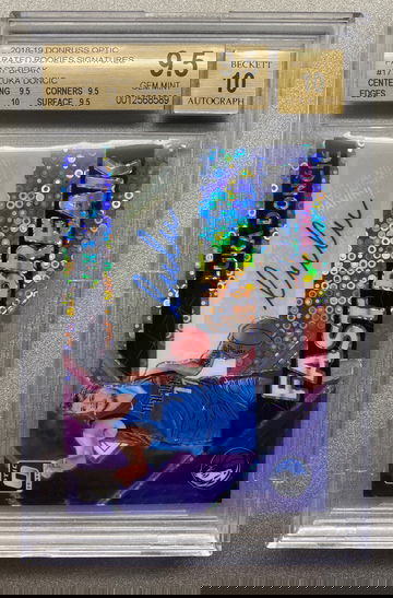 LUKA DONCIC 2018 OPTIC FASR BREAK AUTO ROOKIE CARD BGS 9.5 AUTO 10 