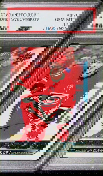 2018-19 Upper Deck Young Guns #451 Andrei Svechnikov RC PSA 10