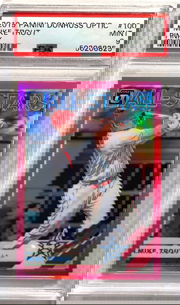 Mike Trout 2020 Donruss Optic All Stars Pink Holo PSA9 Mint 