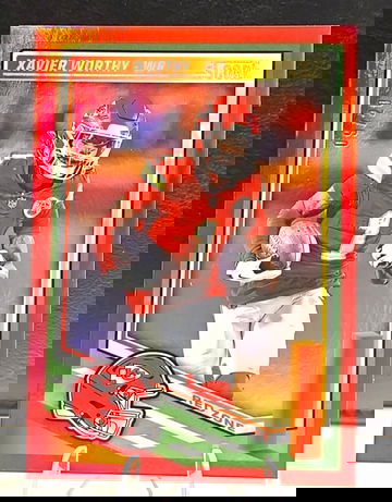 2025 Panini Score Football  Xavier Worthy  Red Zone  /20  SSP Color Match  Chiefs 